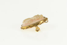 Load image into Gallery viewer, 14K Vintage Carved Shell Cameo Statement Pendant/Pin Yellow Gold