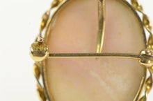 Load image into Gallery viewer, 14K Vintage Carved Shell Cameo Statement Pendant/Pin Yellow Gold