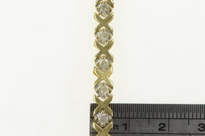 10K 1.62 Ctw Diamond Vintage Classic Tennis Bracelet 7.25" Yellow Gold