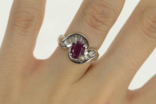 Load image into Gallery viewer, 18K 2.60 Ctw Natural Ruby Baguette F, VS Diamond Ring White Gold