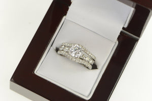 Platinum 2.30 Ctw Diamond Engagement Bridal Set Ring
