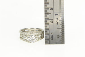 Platinum 2.30 Ctw Diamond Engagement Bridal Set Ring