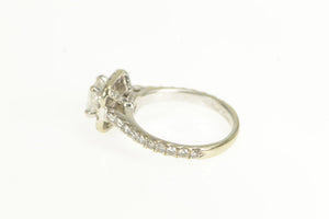 14K 1.68 Ctw Princess Diamond Halo Engagement Ring White Gold