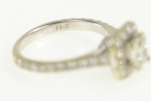 14K 1.68 Ctw Princess Diamond Halo Engagement Ring White Gold