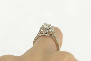 14K 1.68 Ctw Princess Diamond Halo Engagement Ring White Gold