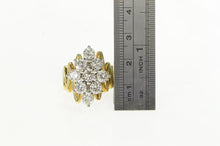 Load image into Gallery viewer, 14K 3.50 Ctw Diamond Cluster Zig Zag Statement Ring Yellow Gold