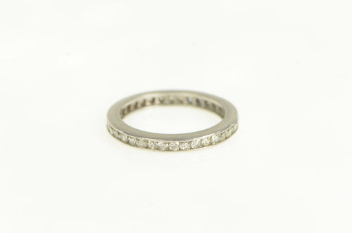 Platinum 0.75 Ctw Diamond Eternity Wedding Band Ring