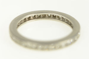 Platinum 0.75 Ctw Diamond Eternity Wedding Band Ring
