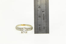 Load image into Gallery viewer, 14K 1950&#39;s 0.80 Ctw Diamond Engagement Ring White Gold