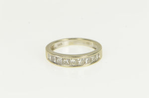 14K 1.00 Ctw Diamond Princess Wedding Band Ring White Gold