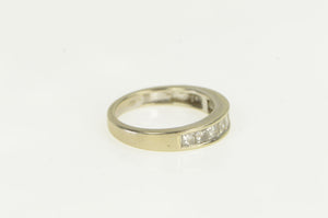 14K 1.00 Ctw Diamond Princess Wedding Band Ring White Gold