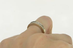 14K 1.00 Ctw Diamond Princess Wedding Band Ring White Gold