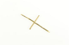 Load image into Gallery viewer, 14K Retro Vintage Cross Christian Symbol Pendant Yellow Gold
