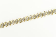 Load image into Gallery viewer, 10K 1.75 Ctw Diamond Vintage Bar Tennis Bracelet 7.25&quot; Yellow Gold