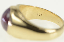 Load image into Gallery viewer, 10K Oval Star Ruby Retro Vintage Men&#39;s Ring Yellow Gold