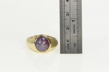 Load image into Gallery viewer, 10K Oval Star Ruby Retro Vintage Men&#39;s Ring Yellow Gold