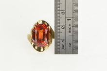 Load image into Gallery viewer, 10K Oval Hessonite Garnet Swirl Cocktail Ring Yellow Gold