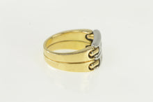 Load image into Gallery viewer, 18K Pequignet Diamond Platinum Chain Ring Yellow Gold