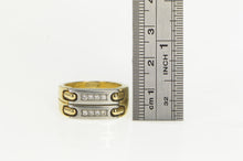 Load image into Gallery viewer, 18K Pequignet Diamond Platinum Chain Ring Yellow Gold