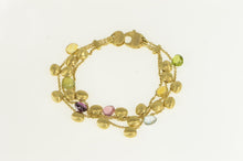 Load image into Gallery viewer, 18K Marco Bicego Mixed Stone &amp; Tear Drop Bracelet 6.5&quot; Yellow Gold