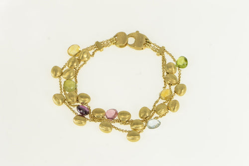18K Marco Bicego Mixed Stone & Tear Drop Bracelet 6.5