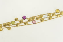 Load image into Gallery viewer, 18K Marco Bicego Mixed Stone &amp; Tear Drop Bracelet 6.5&quot; Yellow Gold
