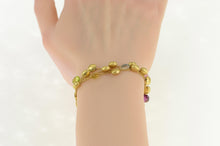 Load image into Gallery viewer, 18K Marco Bicego Mixed Stone &amp; Tear Drop Bracelet 6.5&quot; Yellow Gold
