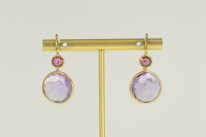 18K Marco Bicego Jaipur Amethyst Dangle Earrings Yellow Gold