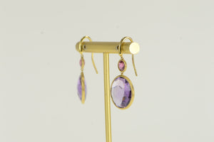 18K Marco Bicego Jaipur Amethyst Dangle Earrings Yellow Gold