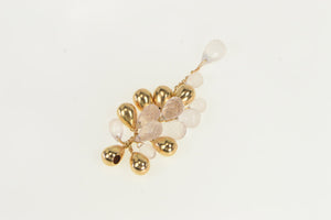 18K Marco Bicego Rose Quartz Tassel Drop Pendant Yellow Gold