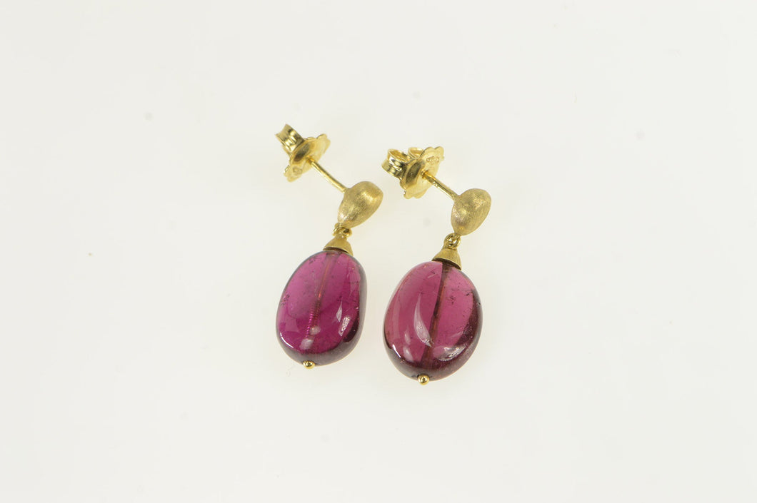 18K Marco Bicego Jaipur Purple Tourmaline Earrings Yellow Gold