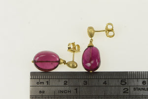 18K Marco Bicego Jaipur Purple Tourmaline Earrings Yellow Gold