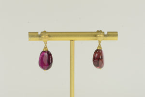 18K Marco Bicego Jaipur Purple Tourmaline Earrings Yellow Gold