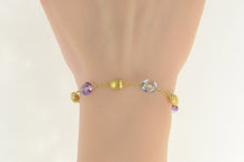 Load image into Gallery viewer, 18K Marco Bicego Jaipur Amethyst Topaz Earrings 6.5&quot; Yellow Gold