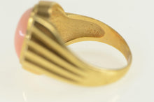 Load image into Gallery viewer, 14K 1960&#39;s Ornate Coral Diamond Statement Ring Yellow Gold