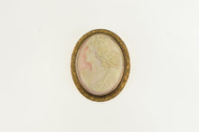 Load image into Gallery viewer, 10K Victorian Engraved Coral Cameo Lady Pendant Yellow Gold