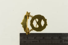 Load image into Gallery viewer, 10K Degree of Pocahontas Enamel Victorian Pin/Brooch Yellow Gold