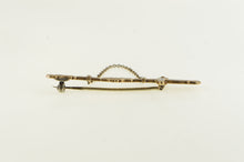 Load image into Gallery viewer, 10K Knights Templar Enamel Sword Chain Pin/Brooch Yellow Gold