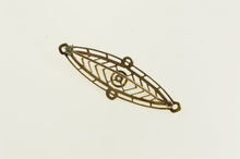 Load image into Gallery viewer, 10K Ornate Victorian Diamond Filigree Pin/Brooch Yellow Gold