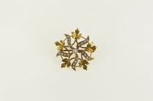 Load image into Gallery viewer, 10K Victorian Seed Pearl Ornate Flower Leaf Pin/Brooch Yellow Gold