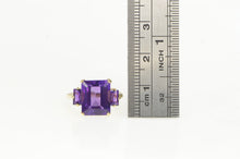 Load image into Gallery viewer, 10K Three Stone Emerald Cut Amethyst Ring Yellow Gold