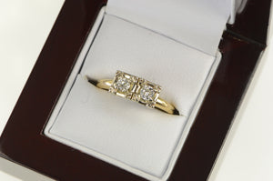 14K 0.40 Ctw 40s OMC Diamond Engagement Ring Yellow Gold