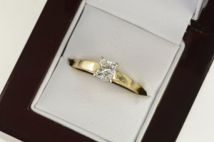 14K 1.03 Ct Princess Diamond Engagement Ring Yellow Gold