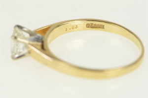 14K 1.03 Ct Princess Diamond Engagement Ring Yellow Gold
