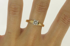 14K 1.03 Ct Princess Diamond Engagement Ring Yellow Gold