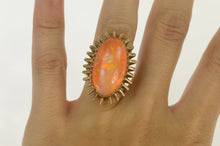 Load image into Gallery viewer, 14K 21.50 Ct Mexican Fire Opal Cocktail Ring Yellow Gold