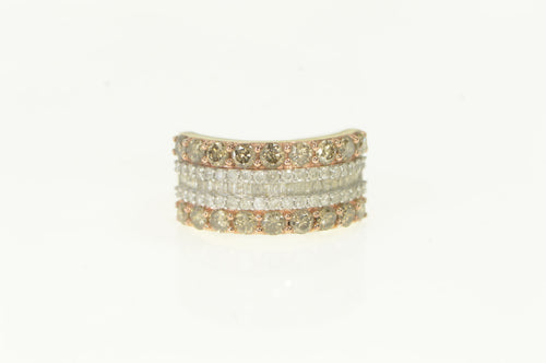 10K 1.64 Ctw Cognac Diamond Layer Band Ring Yellow Gold