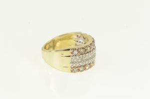 10K 1.64 Ctw Cognac Diamond Layer Band Ring Yellow Gold