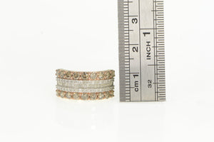 10K 1.64 Ctw Cognac Diamond Layer Band Ring Yellow Gold