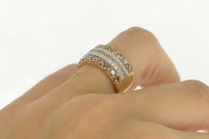 10K 1.64 Ctw Cognac Diamond Layer Band Ring Yellow Gold